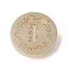 Golden Tone Wax Seal Brass Stamp Head DIY-B079-01G-I-2
