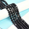 Natural Silver Obsidian Beads Strands X-G-D083-01C-4