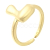 Rack Plating Brass Open Cuff Rings RJEW-S394-01G-L-2