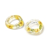 Inner Dried Flower Transparent Resin Ring Pendants RESI-A043-07A-2