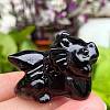 Natural Obsidian Carved Figurines Statues for Home Desktop Decoration PW-WG05555-01-1