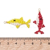Glass Seed Beaded Pendants PALLOY-MZ01324-3