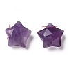 Natural Amethyst Charms X-G-H241-04D-2
