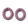Spray Painted CCB Plastic Linking Rings CCB-Q091-011D-2