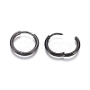 304 Stainless Steel Huggie Hoop Earrings EJEW-F111A-17mm-B-3
