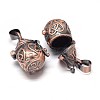 Carved Pot Rack Plating Brass Prayer Box Pendants KK-L101-17-NF-2