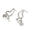 Brass Stud Earring Findings KK-K388-13P-1