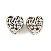 Mother's Day Rack Plating Alloy European Beads FIND-B034-31AS-1