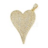 Brass Micro Pave Cubic Zirconia Pendants KK-M322-42G-02-1