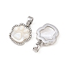 Natural White Shell Paw Print Charms KK-H524-17P-2