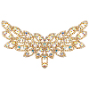 Brass Rhinestone Applique Patch KK-WH0081-78G-1