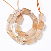 Natural Citrine Beads Strands X-G-S345-8x11-013-2