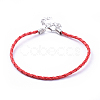 Trendy Braided Imitation Leather Bracelet Making BJEW-S076-001-1