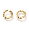 Brass Twisted Open Jump Rings X-KK-M207-01G-01-1