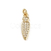 Brass Micro Pave Cubic Zirconia Charms LS-KK-H077-02G-06-1