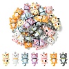 35Pcs 7 Colors Opaque Resin Kitten Pendants RESI-YW0001-73-1