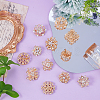 12Pcs 12 Style Crystal Rhinestone Flower Brooch Pins JEWB-GF0001-36A-4