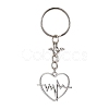 Valentine's Day Heart Alloy Pendant Keychain KEYC-JKC00625-01-1