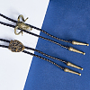 2Pcs 2 Style Imitation Leather Cords Bolo Ties NJEW-GF0001-08-6