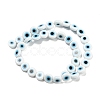 Handmade Evil Eye Lampwork Flat Round Bead Strands LAMP-L058-10mm-14-2