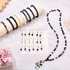100Pcs Natural Black Tourmaline Round Beads with Strong Stretchy Beading Elastic Thread G-SZ0002-30-5