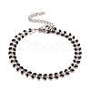 Enamel Wheat Link Chains Bracelet BJEW-P271-02P-2