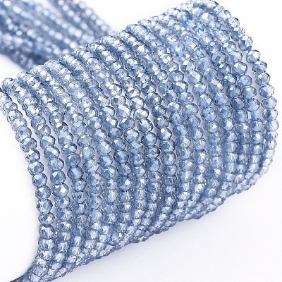 Electroplate Glass Beads Strands X-EGLA-F149-PL-01-1