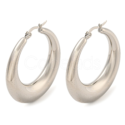 Tarnish Resistant 202 Stainless Steel Hoop Earrings EJEW-H003-41P-1