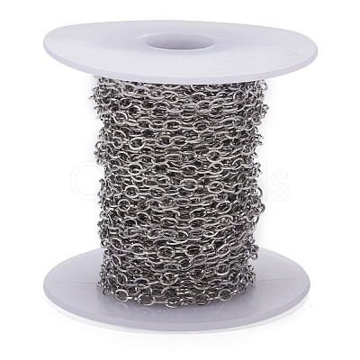 Tarnish Resistant 304 Stainless Steel Cable Chains CHS-K001-96-3.5mm-1