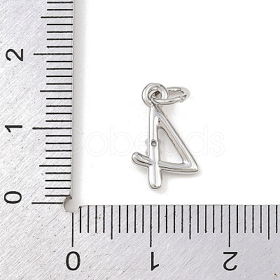 Brass Micro Pave Clear Cubic Zirconia Charms KK-P339-27P-04-1