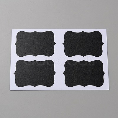 Black PVC Self-Adhesive Sticker DIY-WH0430-587-1