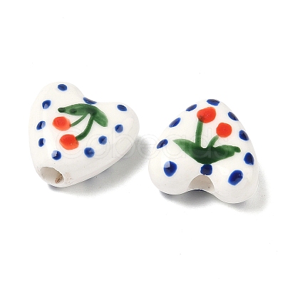 Handmade Porcelain Enamel Beads PORC-K011-02E-1