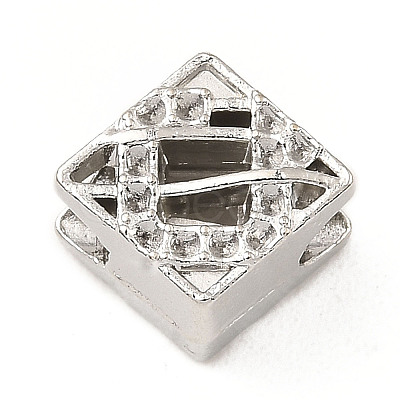 Alloy European Bead Rhinestone Settings FIND-E041-20P-1