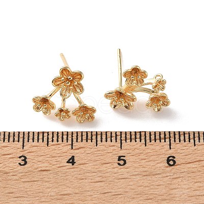 Brass Stud Earring Findings LS-KK-Z164-04G-01-1
