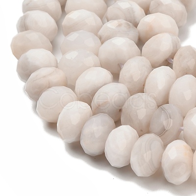 Natural White Crazy Agate Beads Strands G-C259-A11-6x10mm-1