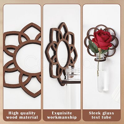 2 Sets 2 Styles Wall Hanging Terrarium Planter with Plastic Tube ODIS-GA0001-53C-1