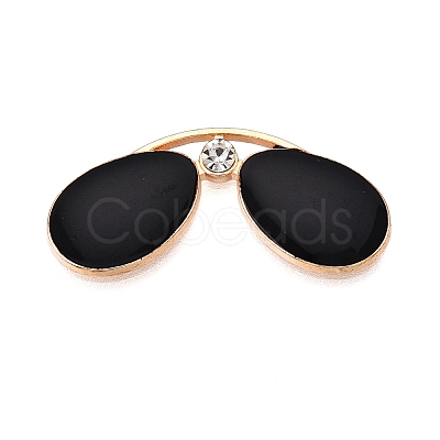 Rack Plating Alloy Enamel Pendants ENAM-T020-19-RS-1