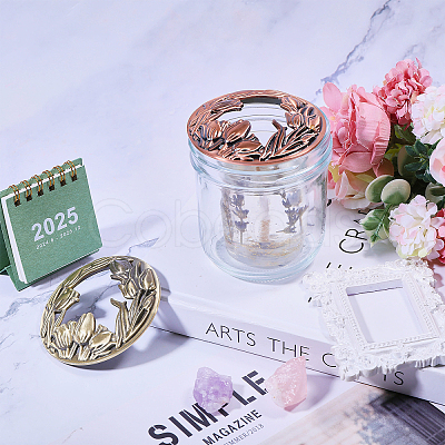 2Pcs 2 Styles Zinc Alloy Cover FIND-GL0002-14-1
