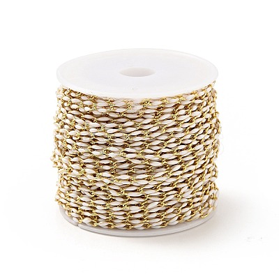 Brass Enamel Curb Chains CHC-C003-13G-02-1