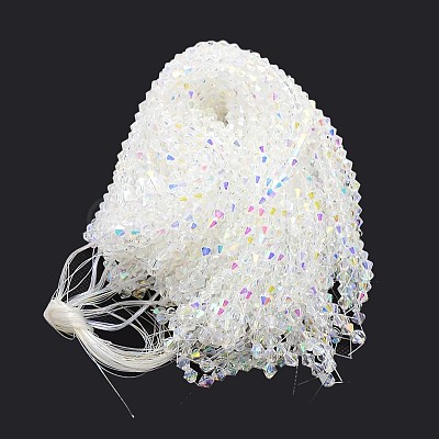 Imitate Austrian Crystal Electroplate Bicone Glass Bead Strands LS-GLAA-F029-6x6mm-A01-1
