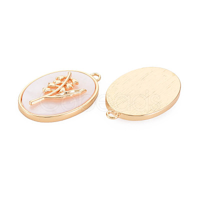Brass Birth Floral Pendants KK-S364-289-1