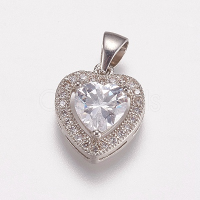 Brass Micro Pave Cubic Zirconia Charms LS-ZIRC-E143-58B-P-1