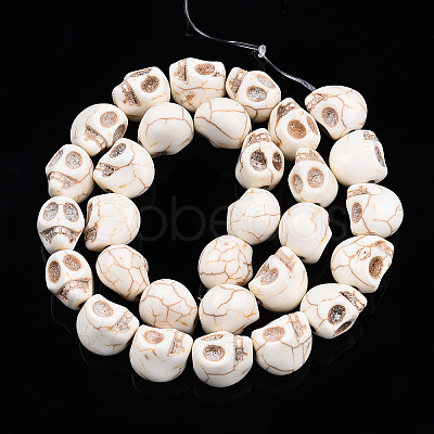 Synthetical Turquoise Beads Strands TURQ-S105-13x10mm-09-1