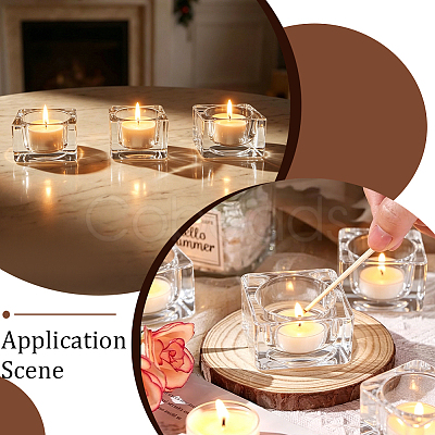 2Pcs Glass Candle Cups AJEW-SC0004-47C-1