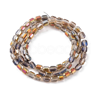 Electroplate Glass Beads Strands EGLA-D031-01W-1