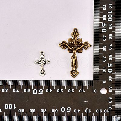 64Pcs 8 Style Tibetan Style Alloy Pendants FIND-SZ0002-81-1