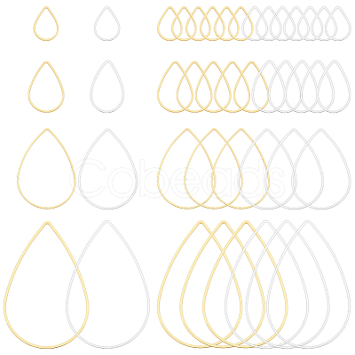 160Pcs 8 Styles Brass Linking Rings KK-ME0003-04-1