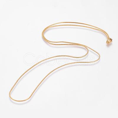 Eco-Friendly Rack Plating Brass Chain Necklaces MAK-G002-05G-A-FF-1