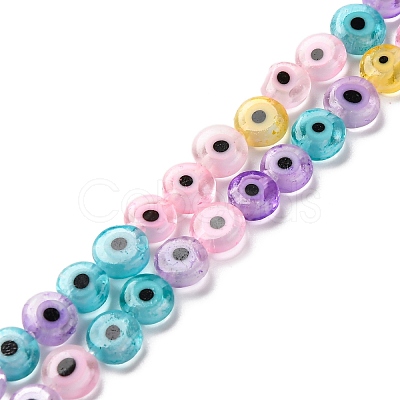 Handmade Evil Eye Lampwork Beads Strands LAMP-G164-10A-1