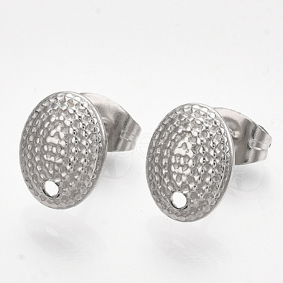 Non-Tarnish 304 Stainless Steel Stud Earring Findings STAS-S079-74B-1
